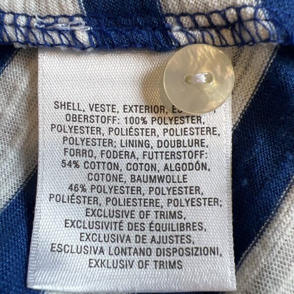 Anthropologie Stripe View Swing Tank Size XS White Lace Over Blue Stripes Beachy - Picture 9 of 12